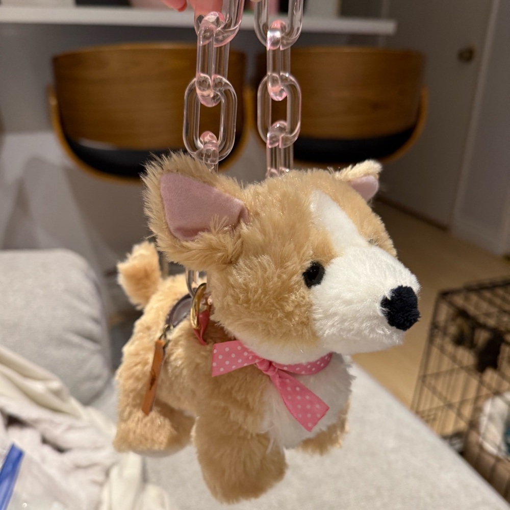 handmade corgi stuffed animal purse!